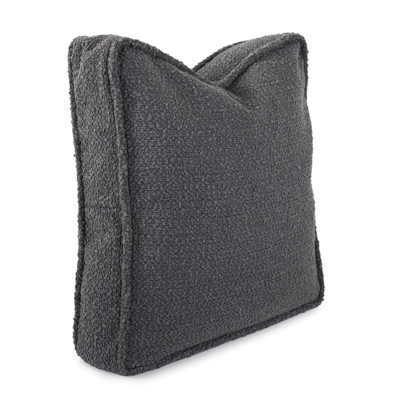 20 Gusseted Pillow  Barbet - Down Insert, Charcoal