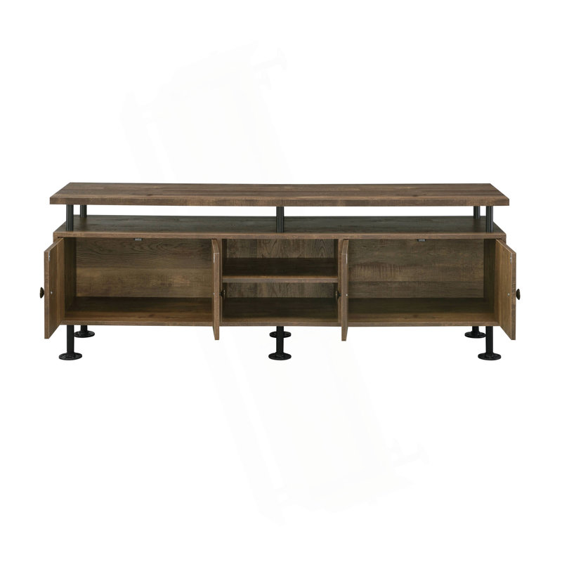 Meuble télé 2 tablettes Rustic Oak