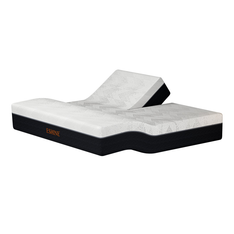 14" Medium Plush Split Top King Gel-Infused Memory Foam Mattress, Zoned Support Foam, Graphene Knit Cover