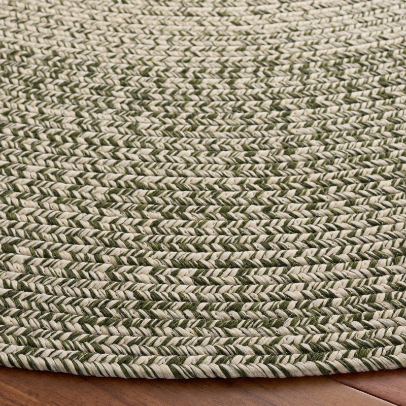 Braided 220 Hand Woven Machine Washable Geometric Indoor/Outdoor Rug, Oval 6' x 8'