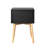 Bedside Table, 2-Drawer Cabinet, Black Cabinet-712791271