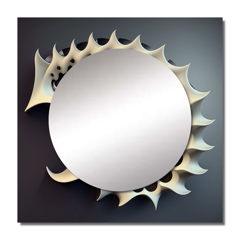 3D Fractal Universe III - Fractals Square Living Room Wall Mirror Art, 23" x 23"