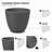 Tahmina Ribbed Round Composite Planter Set-198637658-252329272-252329279