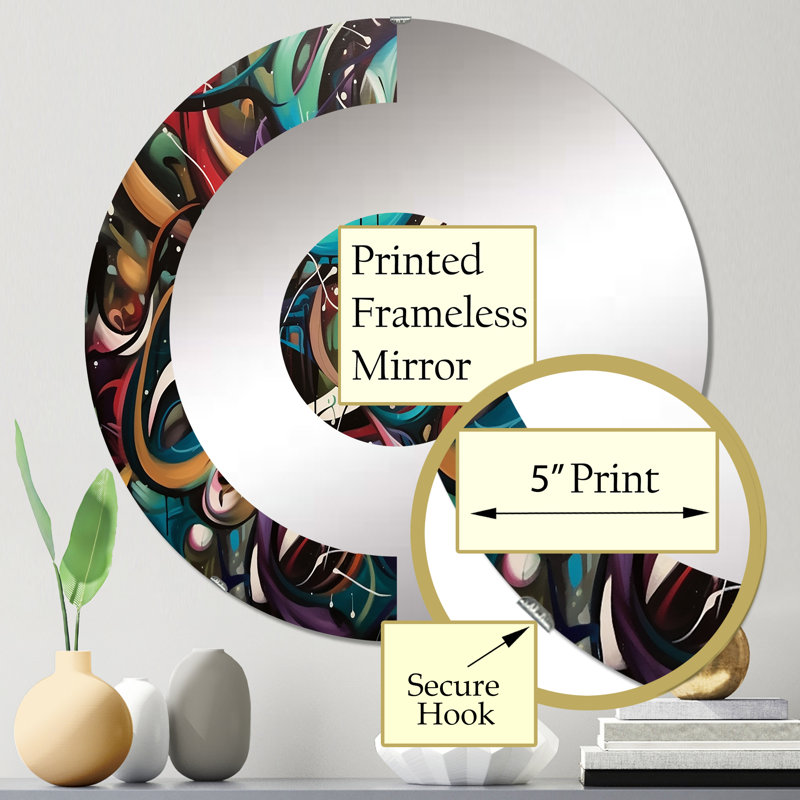 Miroir mural Celalettin, 23,6 po x 23,6 po
