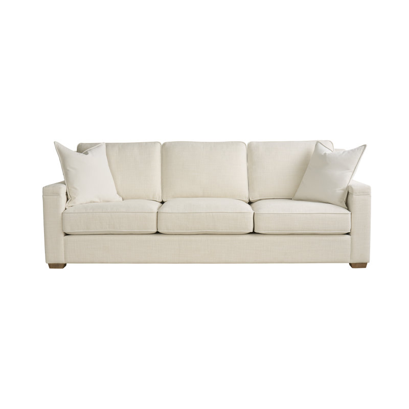 Leah 99" Sofa in High Performance Asbury Oatmeal Fabric