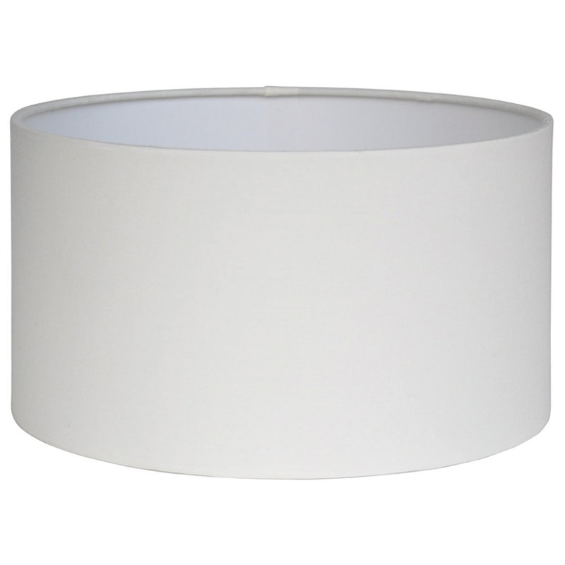 Loranger Cotton Drum Lamp Shade ( Clip On ) in Cream, 26cm H x 45cm W x 45cm D