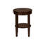 Table d'appoint, 2 niveaux, table de bout, table d'appoint, ronde, table de chevet, chambre à coucher, lampe, placage brun, transitionnel