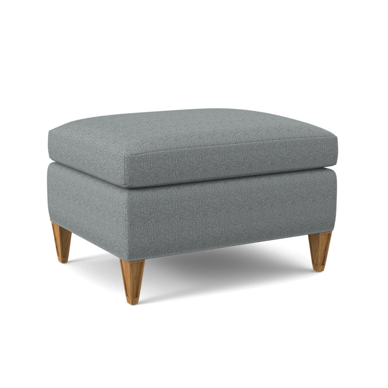 Bristol Upholstered Ottoman, Amber, Maya Cyan