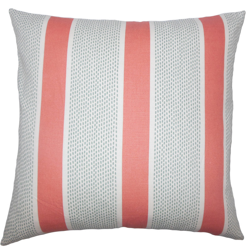 Housse de coussin rayé velten, 20 po x 20 po, Corail
