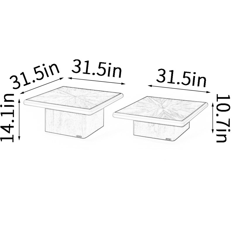 Table basse simple carrée
