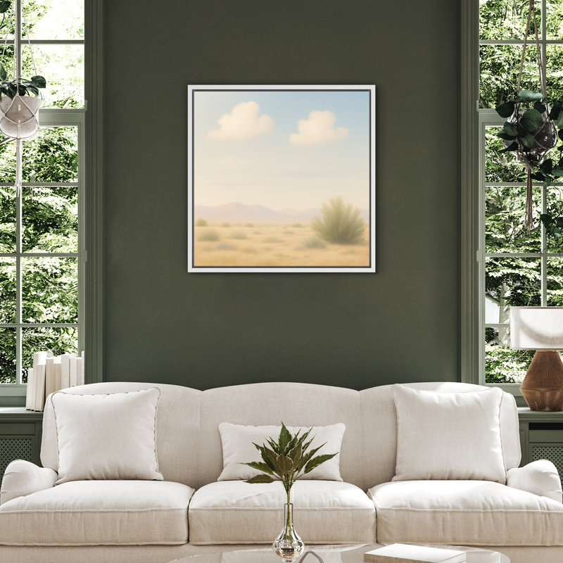 Reproduction d'art sur toile - Paysage rétro du désert pour le décor occidental du salon, H 24 po x l 24 po, Toile tendue