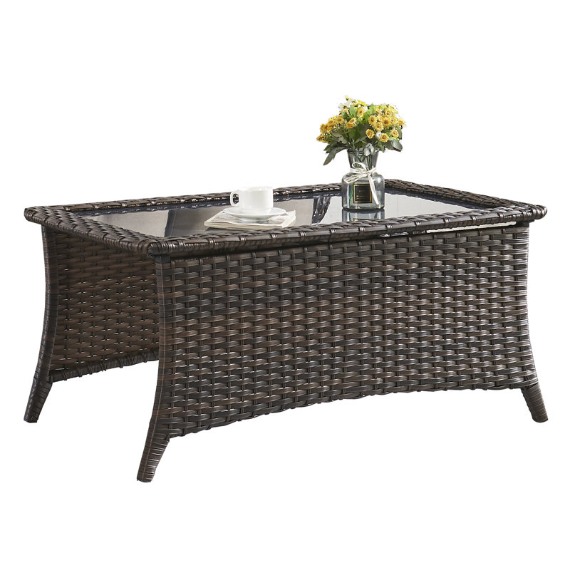 Carolina 4 - Person Patio Conversation Set with Cushions, Brown, Beige