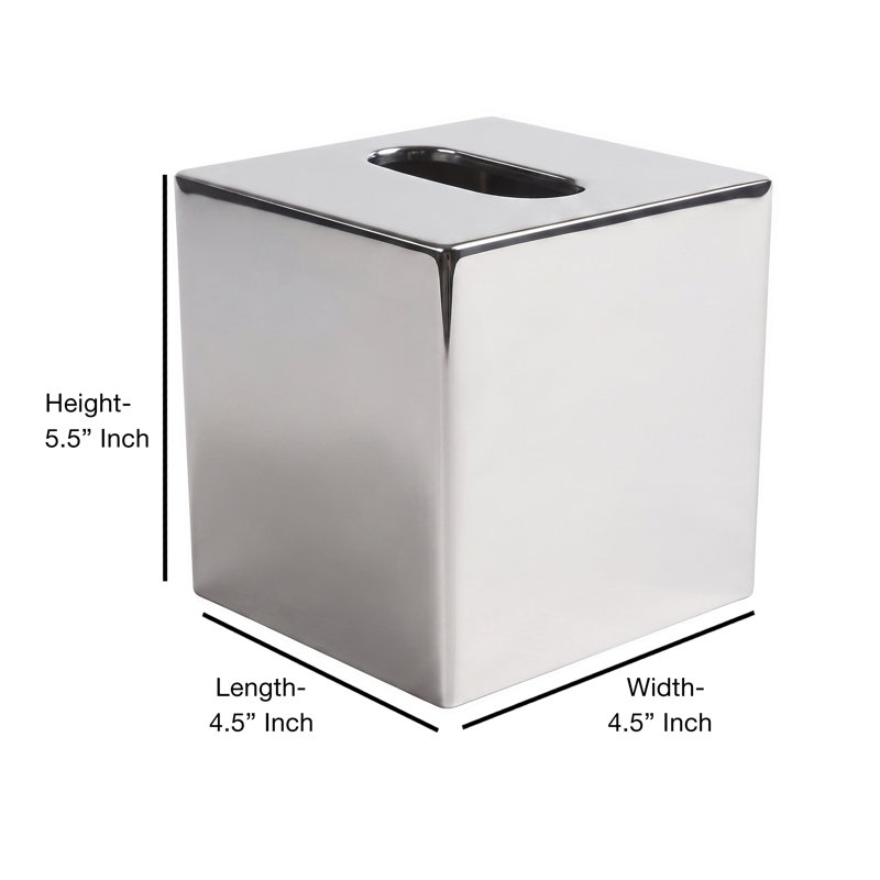 Gloss Tissue Box Cover Bathroom Tray Tumbler