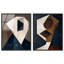 Ensemble de décorations murales modernes facettées, encadrées par Art Remedy, cadre noir, 20 x 24-135313328-135313336