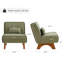 Chaise longue d'appoint rembourrée avec coussin 29,5 po Drayk-1013274147