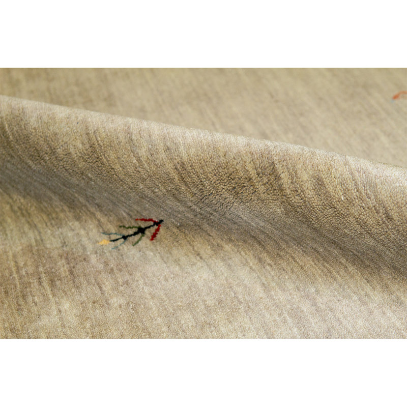 Gabbeh Wool Area Rug in Beige