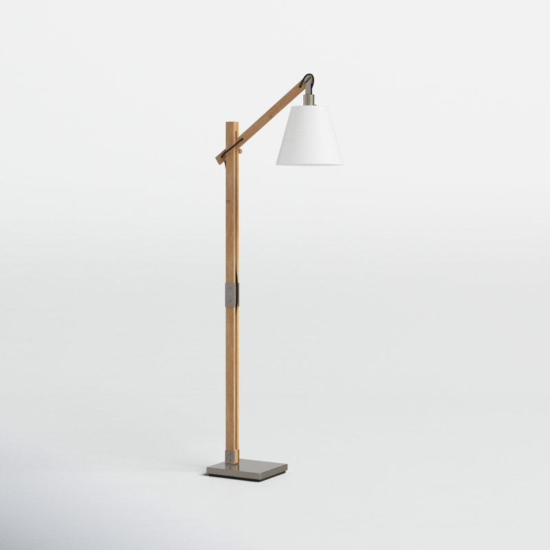 Mansour 61'' Natural/Silver Floor Lamp