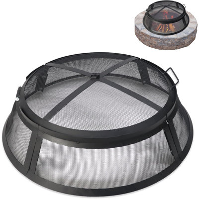  Pare-étincelles 40 po pour foyer d'extérieur rond avec crochet de levage