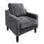 Fauteuil d'appoint de style milieu du siècle, idéal pour un bureau à domicile ou un appartement. Revêtement en chenille douce, assise épaisse, ressorts métalliques, pieds en bois massif, tissu gris. Confortable et élégant, il est parfait pour les petits espaces comme les appartements.