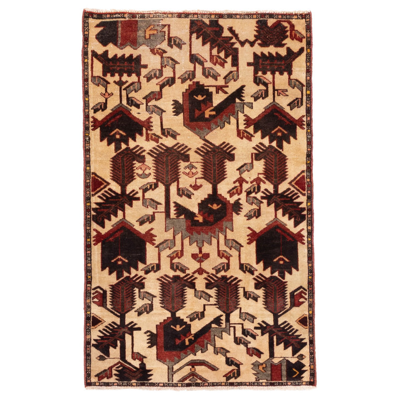 Tapis crème Baluch 2 pi 10 po x 4 pi 7 po