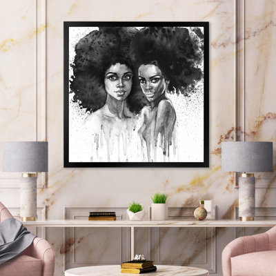 Portrait d'une femme afro-américaine - Peinture sur toile