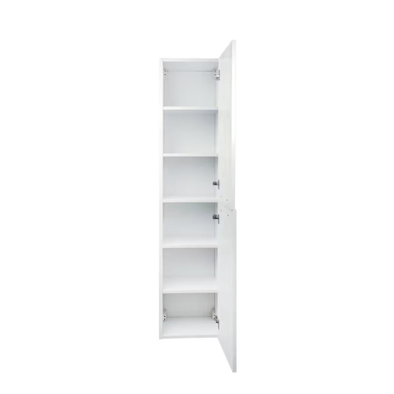 Armoire de rangement murale en lin Zielinski, Blanc