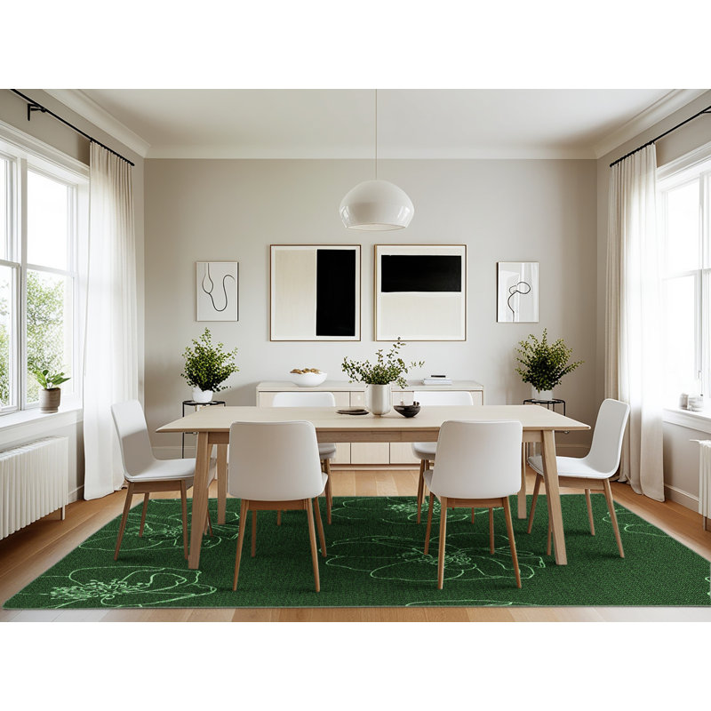 Floral Indoor Rug, Rectangle 7' x 10'