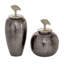 Ensemble de 2 pots en aluminium noir