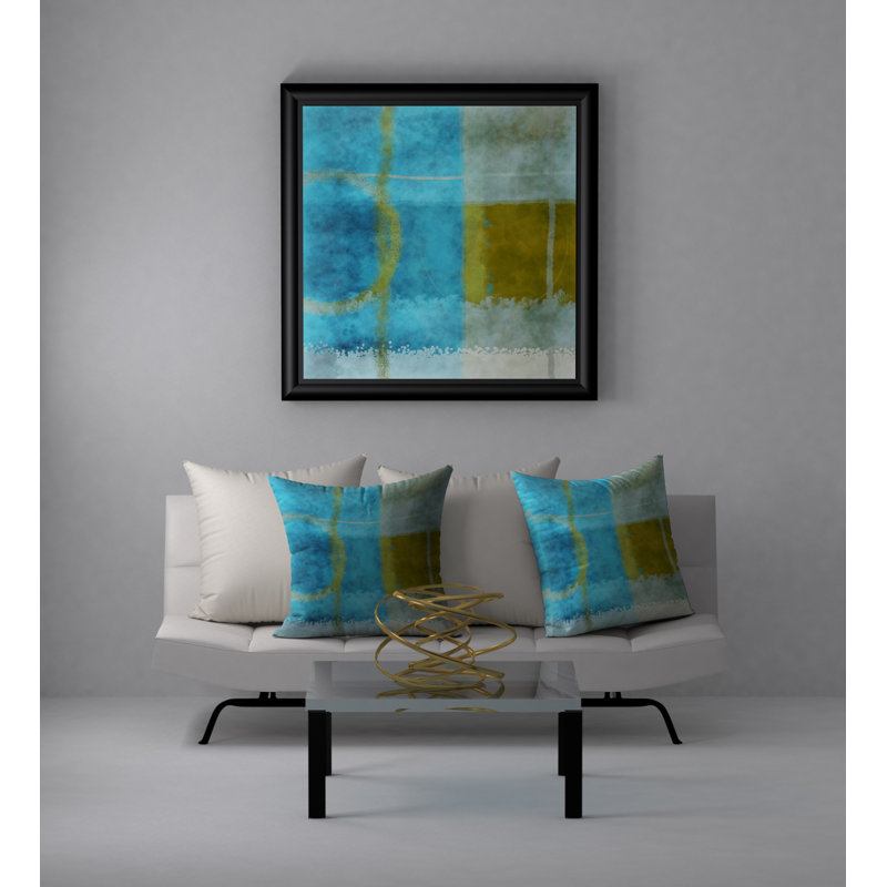 Abstract Throw Pillow, 20" H x 20" W