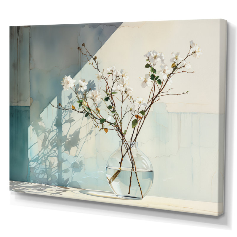 Reflections and Simplicity Vase I sur toile, Toile tendue, H 24 po x l 32 po x P 1 po