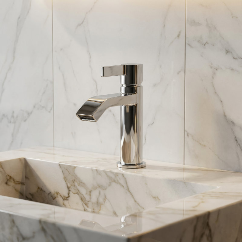 Single Lever Basin Mixer Faucet, Polished Chrome