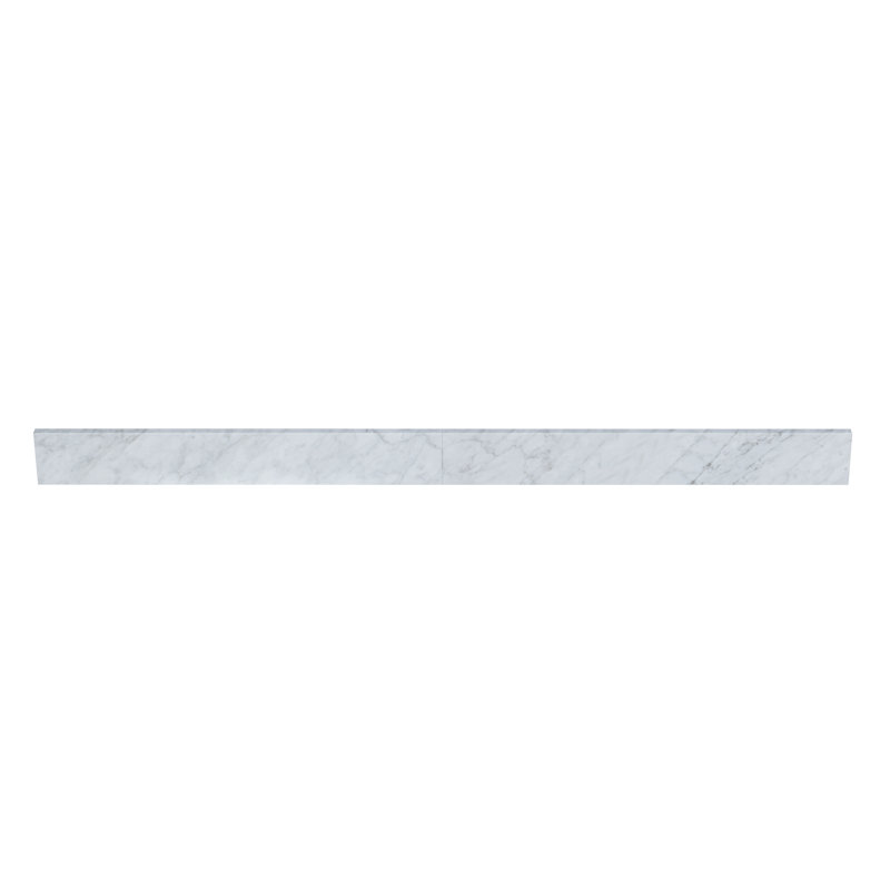 72 in. W Engineered White Marble Backsplash (2pcs of 36in), Natural Carrara Marble