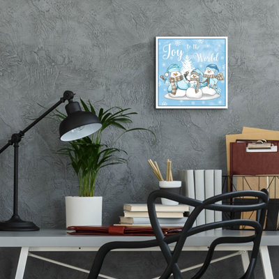 «Winter Joy» par Jean Plout, art mural en verre acrylique, 12 po x 12 po