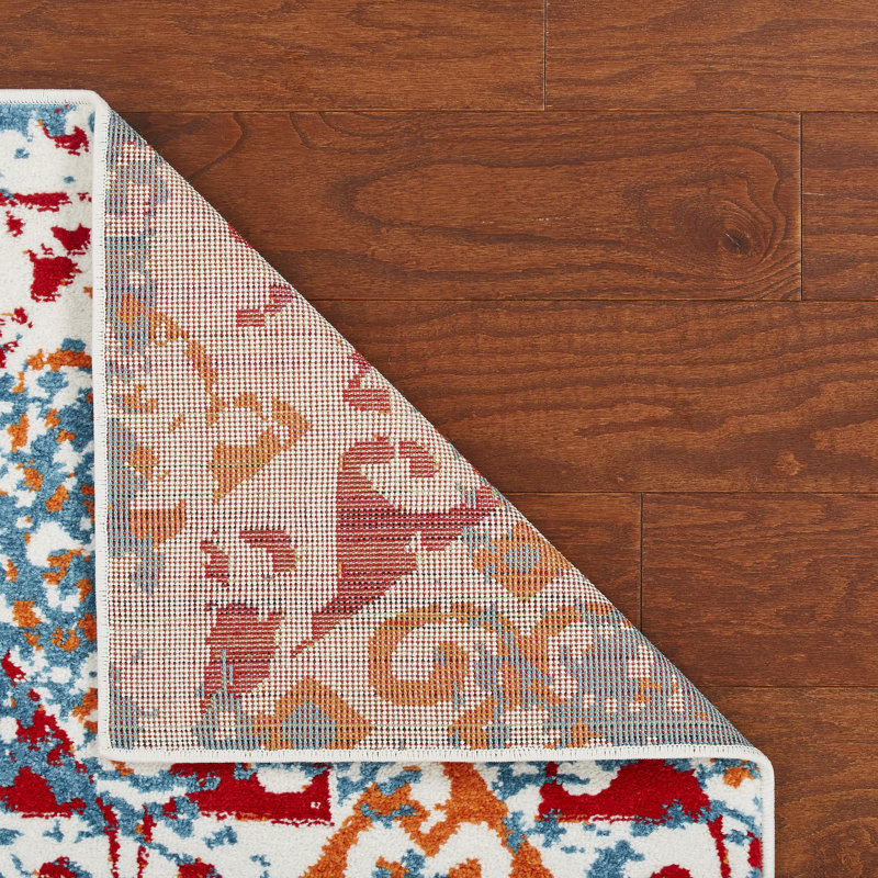 Amot Synthetic Abstract Indoor Rug, Runner 2'3" x 7'