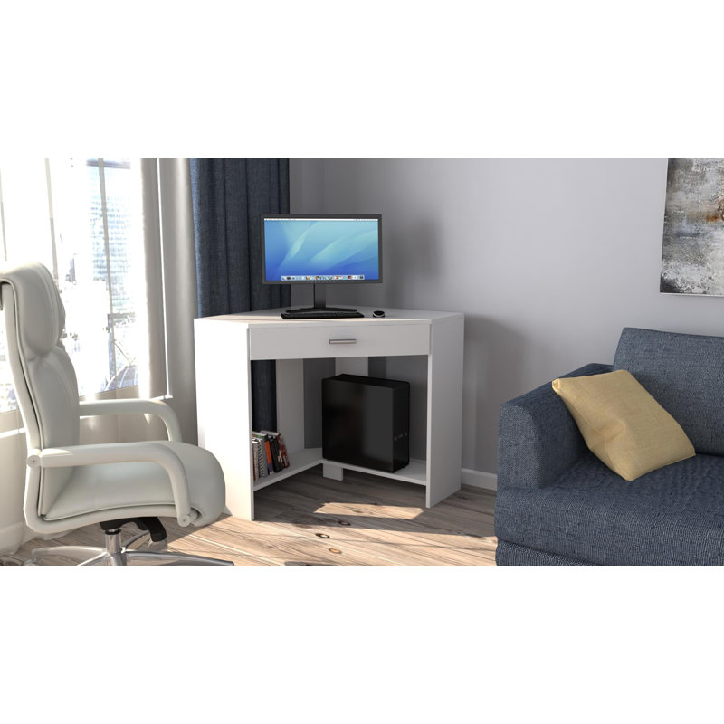 Bureau en coin Botakoz, Blanc