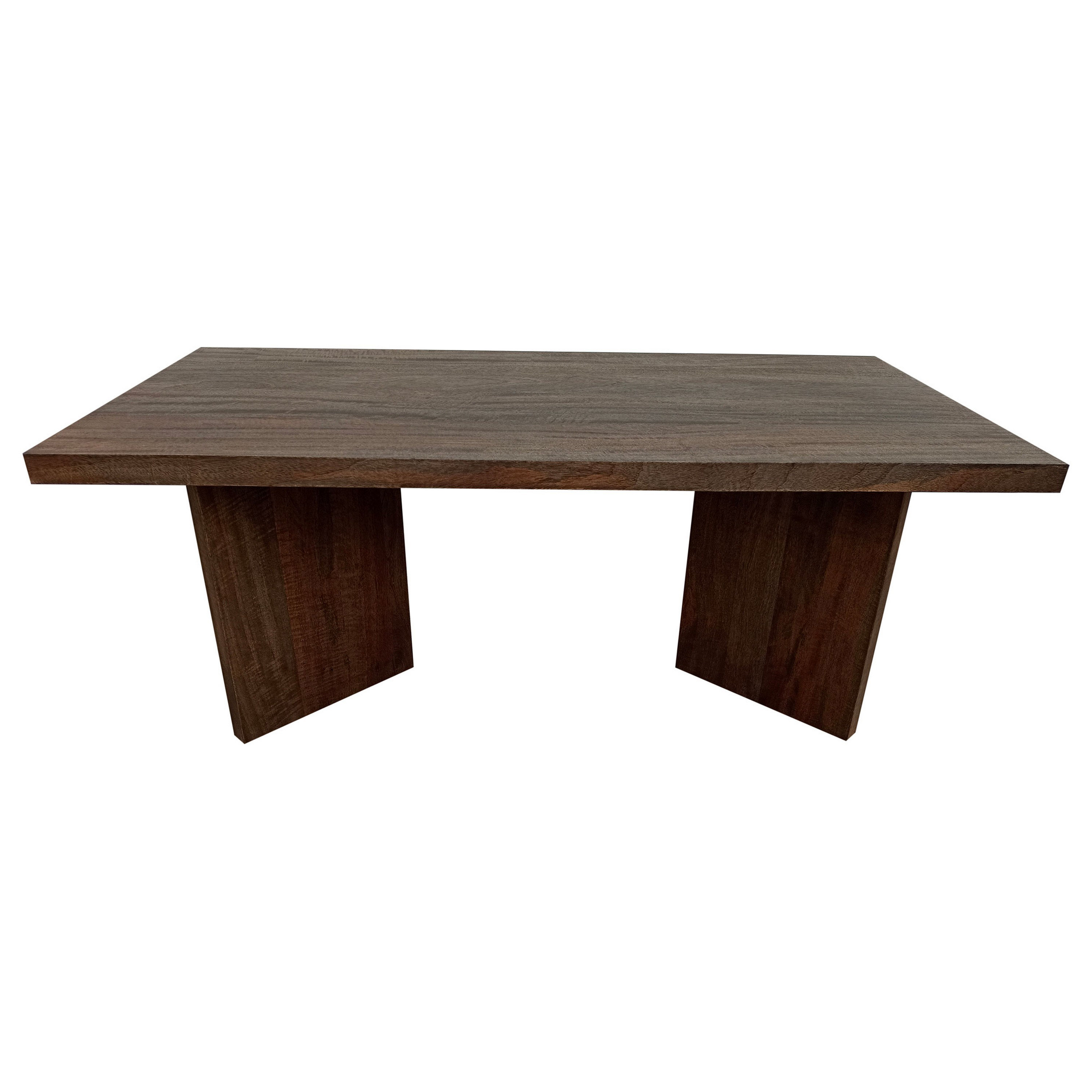 Benjara Anisa Coffee Table, 50 Inch Rectangular, Brown Solid Mango Wood