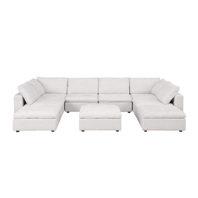 Canapé modulaire avec méridienne 9 pièces Mantua
