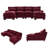 U Shaped Cloud Couch, 110" Chenille Comfy 4 Seat Sectional Couches For Living Room, Modular Sofa Sleeper With Double Chaise & Memory Foam-1605675947