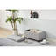 Repose-pieds gris pour chambre à coucher - 16 x 30 16,1 pouces, rembourrage doux avec siège gris, siège confortable 29,9 15,7