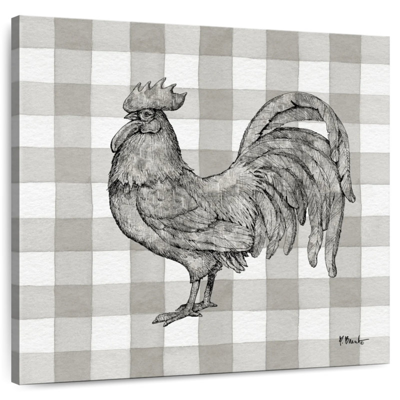 Crowle Lined Rooster II, 33" H x 33" W