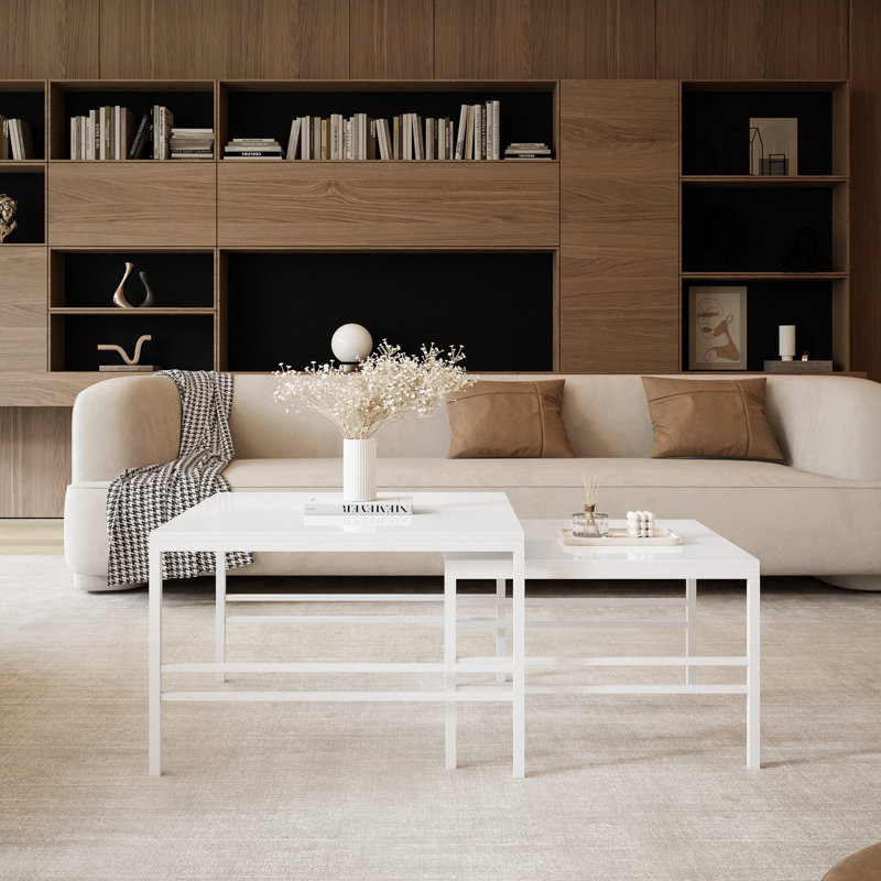 FORMA 2-in-1 Coffee Table Set, White