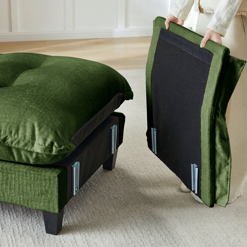 Canapé Lsf Chenille - Vert