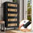 Abegail Aluminum 23.23'' W 5 - Drawer Dresser, Black-506133640