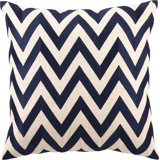 Embroidered Pillows - Zig Zag Down Filled Throw Pillow