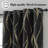 100% Blackout Thermal Insulated Curtains - Wave Line with Dots Gold Print, Grommet Top, 2 Panels-73219864-73219870