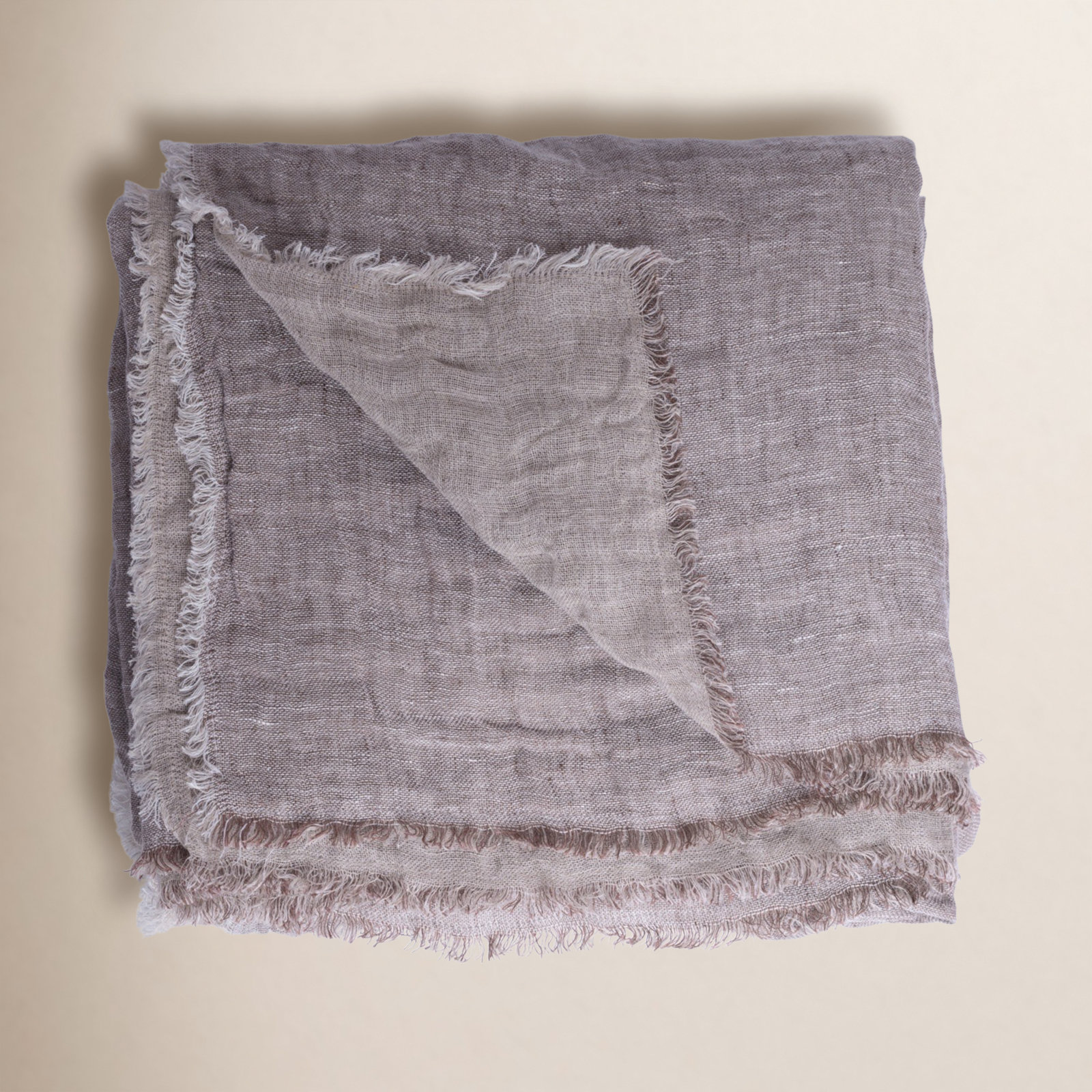 Brissia Linen Throw Blanket, Peacock