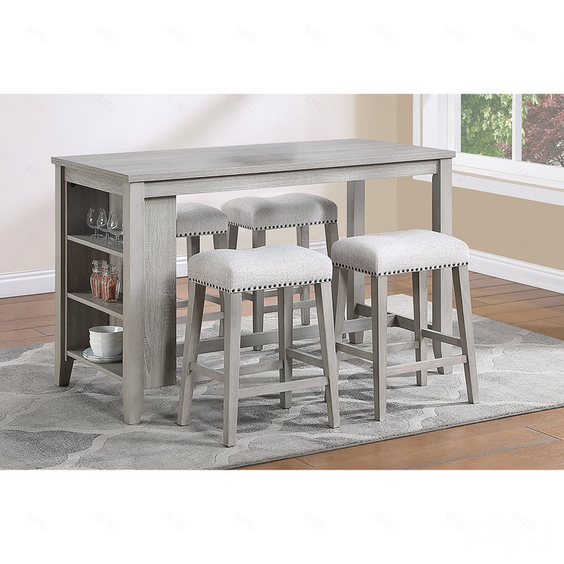 Ensemble de comptoir 5 pièces, Gris clair
