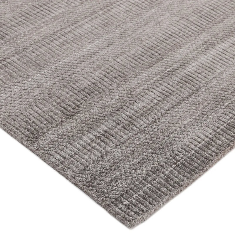 Sanam Striped Area Rug in Brown, Rectangle 5' x 8'
