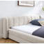 Structure de lit tapissier grand format avec tissu épais, lit plateforme grand format en chenille avec tête de lit et structure solide-1892400969