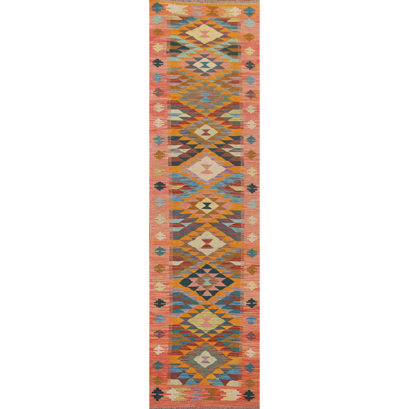 Multolor Kilim Oriental Runner Rug 3x13